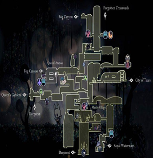 Hollow Knight Greenpath area map