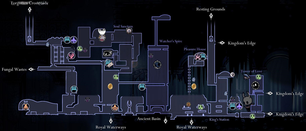 Hollow Knight Kingdom's Edge map region